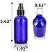 JUVITUS 4 oz / 120 ml Cobalt Blue Glass Boston Round Bottle with Black Treatment Pump (2 Pack)