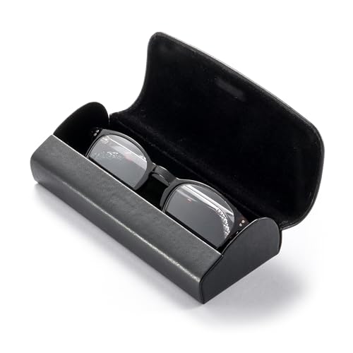 FEFI Etui na okulary Hardcase – ochrona premium dla Twoich okularów – sztuczna skóra o wyglądzie szlachetnej skóry, miękka aksamitna wyściółka wewnętrzna – zamknięcie na magnes, klasyczne i eleganckie