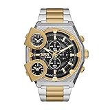 Diesel Sideshow メンズ腕時計、クロノグラフ腕時計。, シルバー/ゴールド, カジュアル。