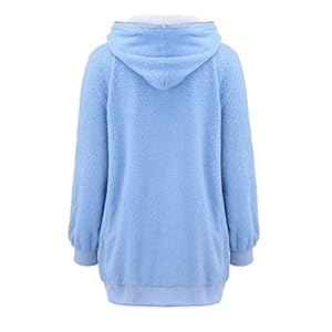 Casual Jackets for Women for Summer Womens Solid Oversized Zip Down Hooded Fluffy Coat Cardigans Outwear with Pocket New Clothes Fashion for Women