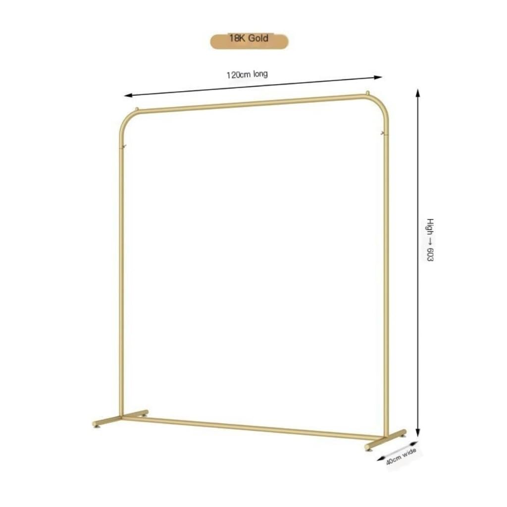 Perchero de pie para Tienda de Ropa, Expositor con Estante de pie y Perchero Lateral para Ropa Infantil, Perchero de Pasillo para niños y Adultos (Dorado D)