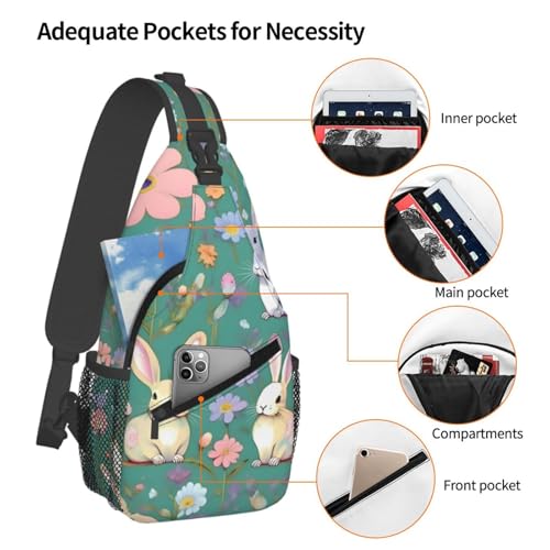 Mochila cruzada MyPiky con estampado de flores y animales miniatura 4
