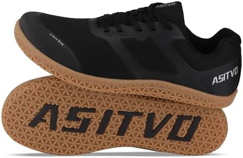 ASITVO Men's Minimalist Wide Toe Box Barefoot Zero Drop Shoes Sneakers Size 10 Width Trail Running Hiking Walking Black Oxford 43.5