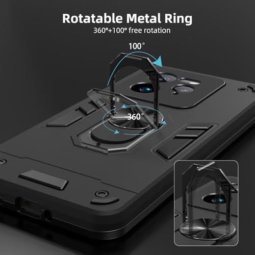 Image of NDCOM for Realme GT 7 Pro Back Cover Case | Slim Protective Realme GT 7 Pro Cover | Shockproof Ring Holder Case