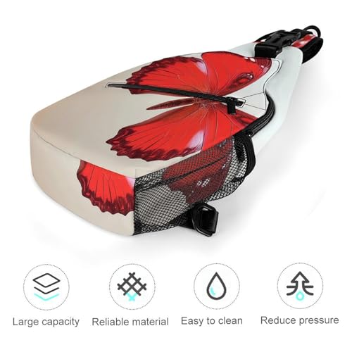 Morrales de senderismo tipo Sling blanco con diseño mariposa miniatura 5