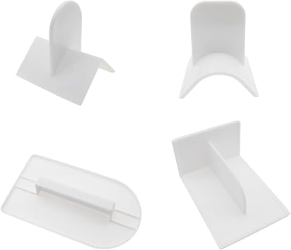 4 PCS Fondant Smoother Plastic Cake Sugarcraft Scraper White Cake Decoration Smoothing Tool for DIY Fondant Cakes and Mousse Cakes