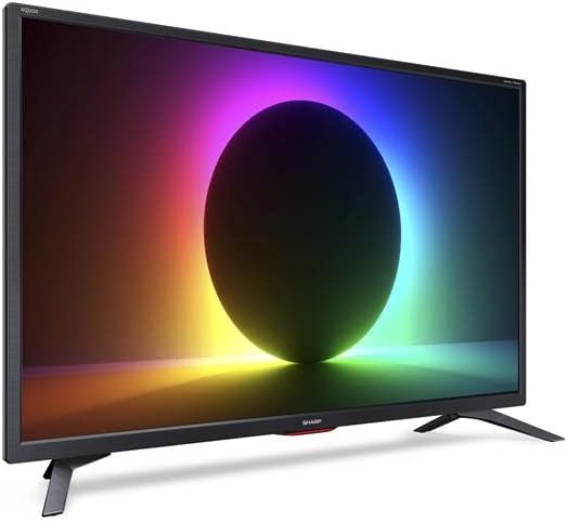 SHARP 32EE6K 32-Inch HD Ready Smart LED TV in Black with Active Motion 200, Freeview Play, HARMAN/KARDON® Sound System, Aquos Net+, Pre-Installed Apps, SD Card Reader, 3x HDMI & 2x USB
