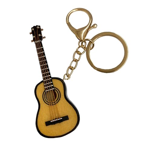 [MoonEmbassy] キーホルダー ウクレレ ミニチュウクレレ 楽器ギフト ケース付け Miniature Ukulele Guitar Keychain [3]