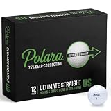Polara Self-Correcting Golf Balls – 12 Pack Ultimate Straight Golfballs, Soft Feel, Anti-Slice & Hook Correction, Exceeds USGA Limits, Dimple Pattern, High-Performance Golf Balls for Men & Women
