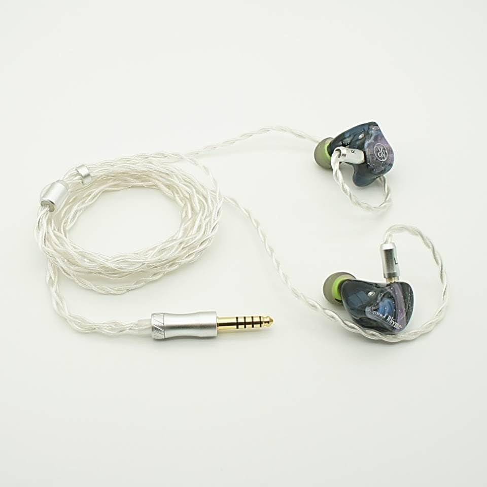 Sound Rhyme DTE900 4 BA + 4 EST + 1 Dynamic Driver Hybrid 8 Strands 7N Crystal Copper Silver-Plated 2Pin 0.78mm Audiophile in-Ear Monitor Wired Earphone with Tuning Switches