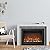 Rodalflame 23.7" W Electric Fireplace Insert with 4 Adjustable Brightness Flames & Overheat Protection, 750/1500W, Black