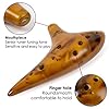 Ocarina,12 Tones Alto C Ceramic Ocarina Musical Instrument with Song Book Neck String Neck Cord Carry Bag Good Gift for Adults Beginners (Yellow)