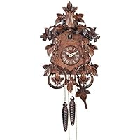 River City Clocks 14" one Day Mechanical Hand Carved Cuckoo Intricate Leaves and Vines Wall Clock 2