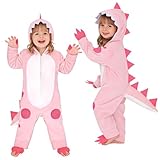 Beipegin Disfraz Dinosaurio Niña,Bebe Ropa Recién Nacido Mono de Dinosaurio con Capucha y Cola Disfraz Animal Bebe para Niño Niña Carnaval Halloween Cosplay 12-48 Meses