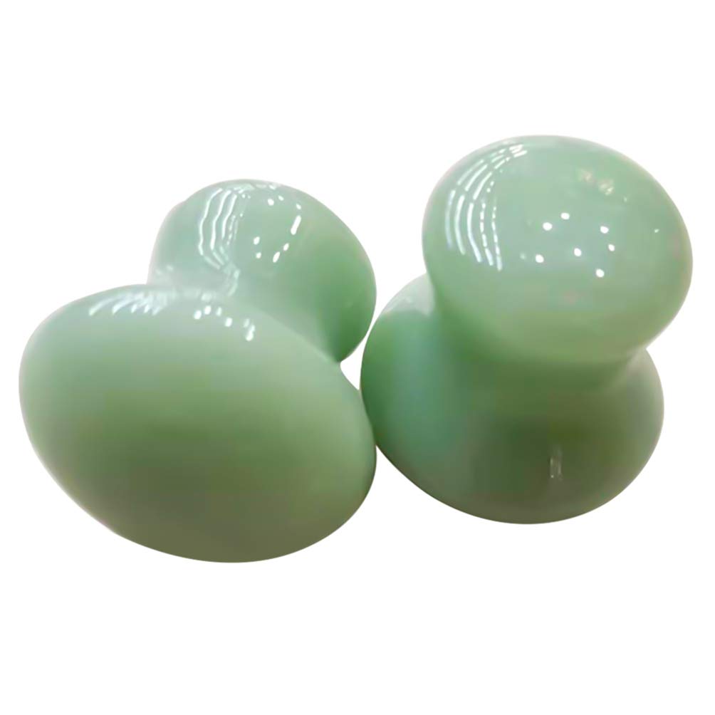 Beaupretty 2 Pcs Guasha Scraping Massage Tool Mushroom Shape Natural Aventurine Jade Stone Crystal Chakra Healing Stone Guasha Facial Massage Stone for Spa Relaxing Meditation Massage Green