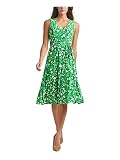 Tommy Hilfiger Women's Petite Jersey Short Sleeve Dress, New Leaf MLTI, 10