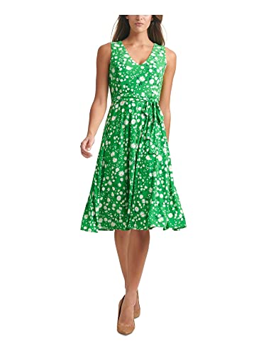 Tommy Hilfiger Women's Petite Jersey Short Sleeve Dress, New Leaf Mlti, 10 #TOP22