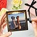 Custom Photo Flipbook Frame Animation Machine Mechanical Hand-cranked Flipbook Box with Light Animated Photos Album Custom Mechanical Picture Flip Book Frame for Mother's Day (Black Walnut)