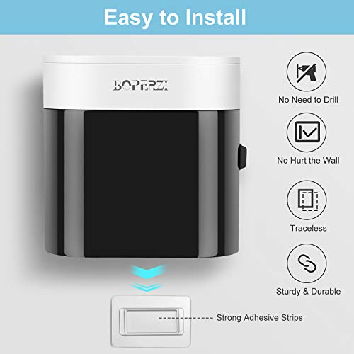 image for Boperzi Toothbrush Holder Wall Mounted Automatic Toothpaste Dispenser 