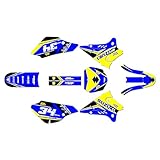 Kalair GFX Graphics Kit for Suzuki DRZ 125 (2001-2007) Icon Series Blue-Shift 09 Mil - Dirt Bike Custom Racing Graphics Decals Stickers Kit, no-Plastics