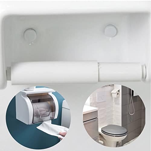 acdokuk 2 PCS General Toilet Paper Holder Roller, Plastic Toilet Tissue Roll Holder Insert Replacement, Spring Loaded Toilet Roll Holder White Roller Fitting, for WC and Bathroom