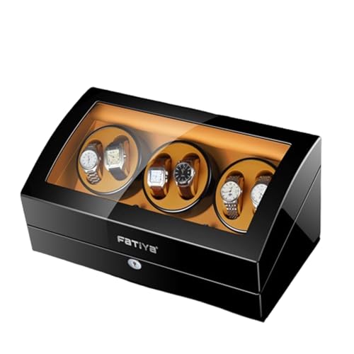 Remontoir montre automatique 6 montres coffret rangement bois laqué LWX