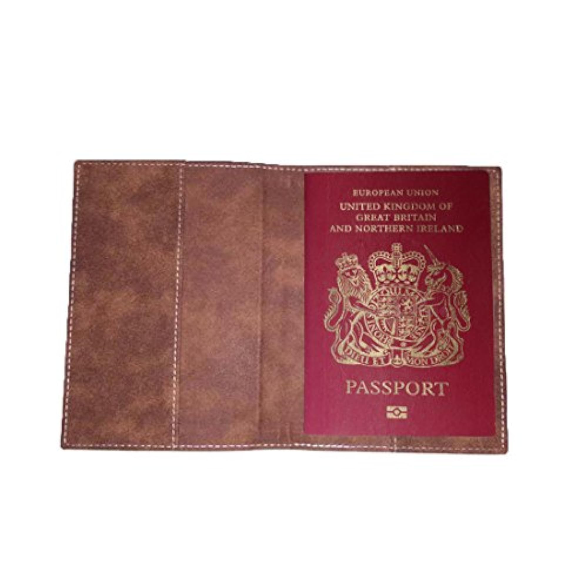Personalized PU Leather Passport Holder, Travel Wallet Case