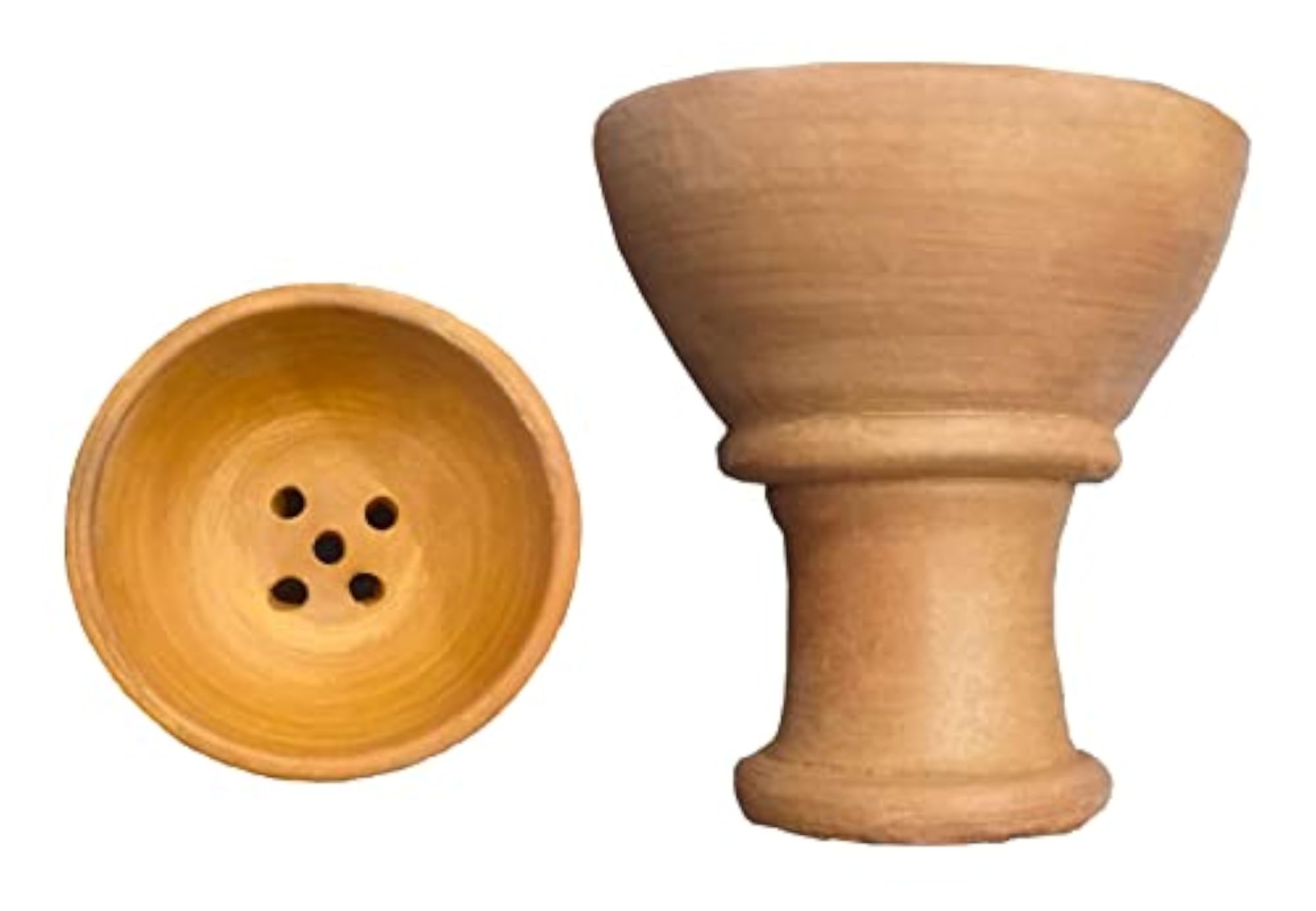 Handmade Clay Chillum for Hookah (Brown)