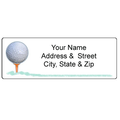 Stonehouse Golf Return Address Labels - Golf Ball Design