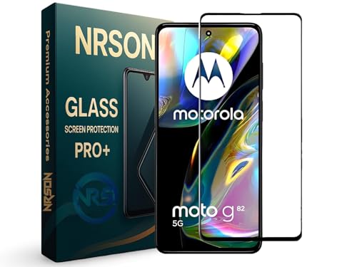 Image of NRSON Tempered Glass Screen Protector Compatible For MOTO G82 / Motorola G82 with Easy Self Installation Kit