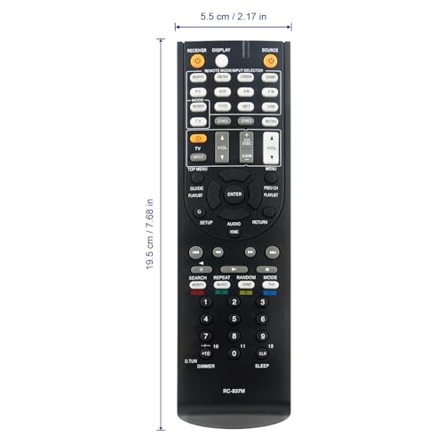 Télécommande RC-837M remplacez votre boîtier Onkyo TX-NR515AE perdu