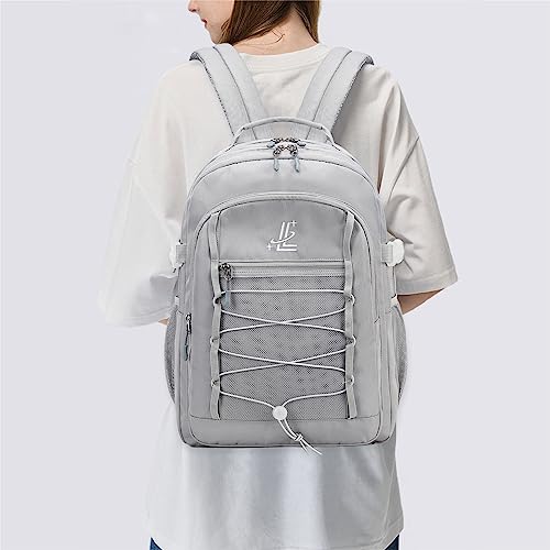 Lanola Travel Business Study Water Resistant Casual Backpack Lightweight Student School bag for Men Women - Gray3