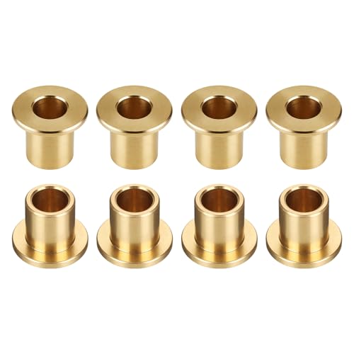 Bujes de bronce sinterizado 10x14x15mm con brida para alta resistencia al desgaste