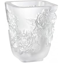 Lalique Pivoines Clear Crystal Vase