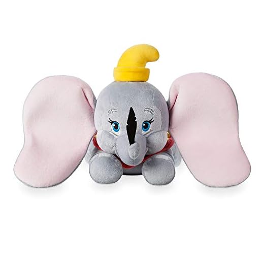 Disney Store Peluche di Dumbo piccolo, 31 cm/12", peluche in posizione volante, con dettagli ricamati e orecchie 3D, per tutte le età