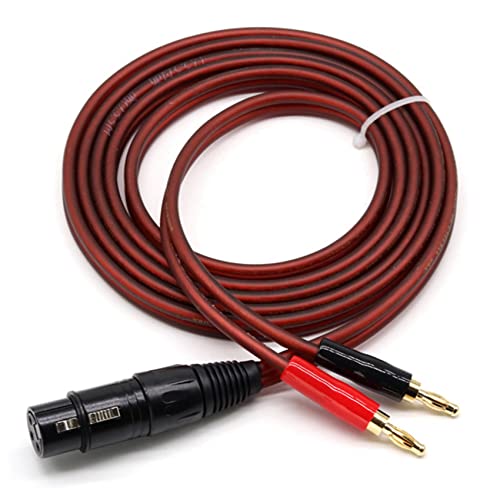 2X Xlr To Banana Speaker Cable,Xlr 3 Pin Male To Banana Plugs Audio Cable, Gold-Plated 4Mm Plug To Xlr3 Pro Hifi #TOP5
