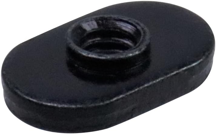 25 Packs 1/4"-20 Threaded Centered Slide in Economy T Nuts (Black)