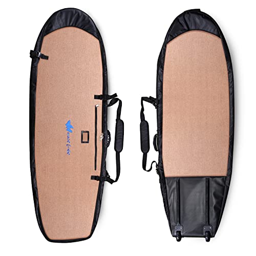 Wave Tribe Hemp Surfboard Travel Bag - 7'6 Shortboard Surfboard Bag, Fits 1-2 Boards, 20mm Padding,...