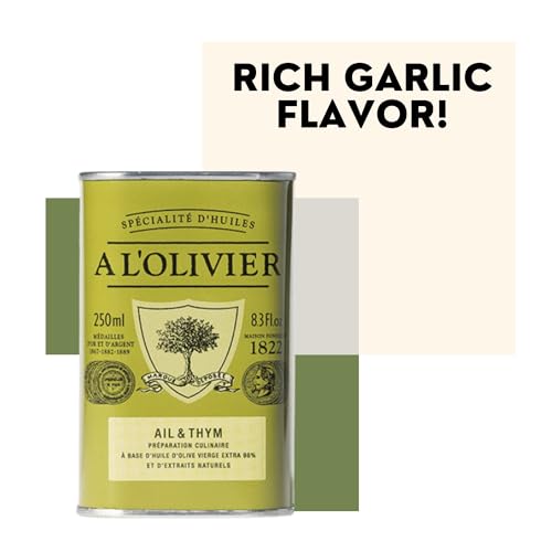Aceite de Oliva infusionado con Ajo y Tomillo L'Olivier 8.3 oz Pack 2 miniatura 2