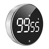 Timer digitale magnetico per la produttività della cucina, display a LED, timer pomodoro visivo digitale, allarme regolabile 5/15/25 minuti, con 3 livelli di volume, per cucina, studio, ufficio