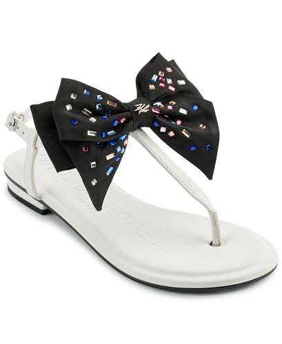 KARL LAGERFELD Paris Women's Shoes Women's Sandals,Bright White,8.5