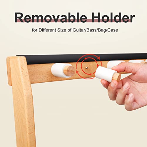 Multiple Guitar Stand, Guitar Rack, Solid Wood,Foldable Design Removable Retainers For Guitar/Bass/Bag/Case #TOP2