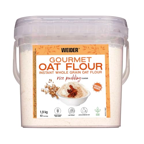 Weider Gourmet Oat Flour (1,9kg) Milchreis Geschmack, Vollkorn-Hafermehl reich an Ballaststoffen, natürliche Quelle für Protein, ohne Zuckerzusatz, wenig gesättigte Fette, für Smoothies oder Rezepte