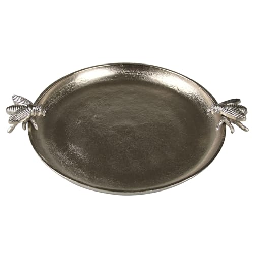 Pflanzen Kölle Platte Silber Biene Aluminium