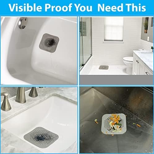 3 Pack Shower Hair Drain Catcher is Hair Stopper for Shower Drain with 4 Suction Cups Easy to Install Hair Catcher Shower Drain Suit for Bathroom Bathtub Kitchen thumbnail