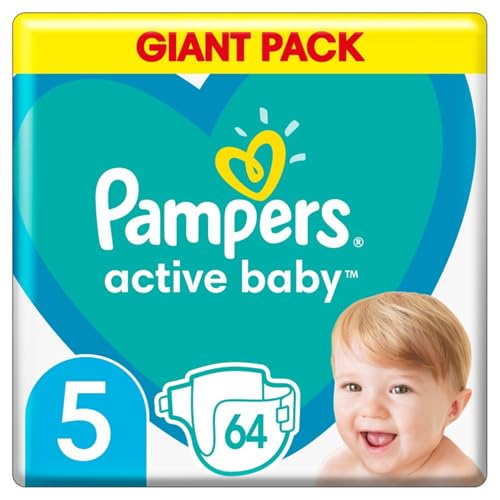 Couches Pampers Taille 5 Active Bébé pour protéger la peau sensible de 11-16kg