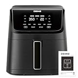 DEIME Air Fryer 7.2 QT 1700W Oilless Oven Healthy Cooker Air Fryers Large Capacity with 8 Presets, Visible Cooking Window, LCD Touch Screen, Customerizable Cooking, Non-Stick Basket (Black)