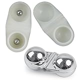 AGOOL Fishing Double Rattle Beads, 40pcs Catfish Rig Fishing Attractants Portable Plastic Fishing Beads Fishing Bells Accessory for Catfish Striper Bass Pompano