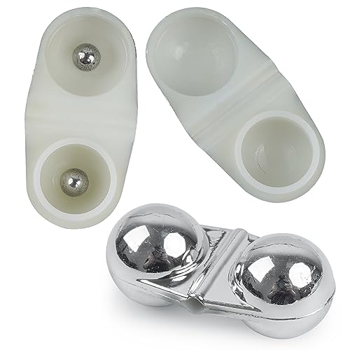 AGOOL Fishing Double Rattle Beads, 40pcs Catfish Rattles for Fishing Catfishing Rattles Catfish Rig Portable Plastic Fishing Beads Fishing Bells Accessory for Catfish Striper Bass Pompano