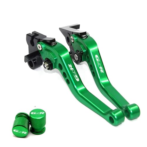 Leviers frein et d'embrayage courts pour balade moto verte GSR 750